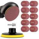 100PCS 4 Inch Sanding Discs and Hook Loop Backing Pad, Angle Grinder Sander Attachment Sandpaper Set Compatible with Milwaukee, DeWalt, Makita, 40-800 Grits Sanding Pads for Wood Metal Polishing