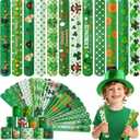 Childom 36 Pcs St. Patrick's Day Slap Bracelet,St Patricks Day Favors,St Patricks Day Decorations Gifts Bracelet Decorations,Bracelets Bulk for Home School Classroom Prizes Anniversary Holiday Outdoor