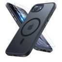 Miracase for iPhone 16e case & iPhone 17e Case for MagSafe [with 2×9H+ Screen Protectors] TOP Military-Grade Protection Shockproof with Velvet Touch for iPhone 16e/17e Phone Case 6.1", Matte Black