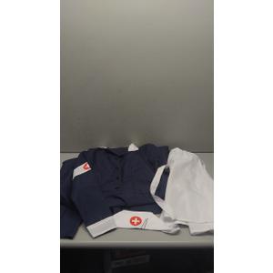 Blue and White Med Dress Adult, Size XL