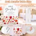 5 x Acrylic Wedding Signs Bible Guestbook Sign for Reception, 6x8" Arch Acrylic Table Decor, Love Is In Bloom & Baby In Bloom Decorations for Baby Shower Bridal Shower Engagement Party