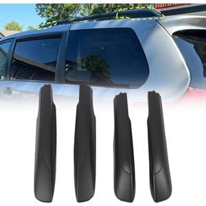 L2R for Toyota Sienna 2011-2020 Car Roof Rails Rack Leg Cover End Cap Protector Cover Matte Black Exterior Accessories 4PCS