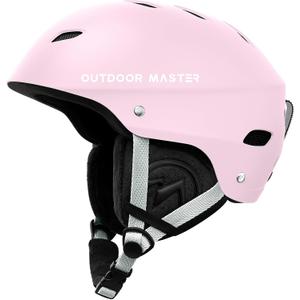 OutdoorMaster Kelvin Ski Helmet - Snowboard Helmet for Men, Women & Youth (Large, Matte Pink)