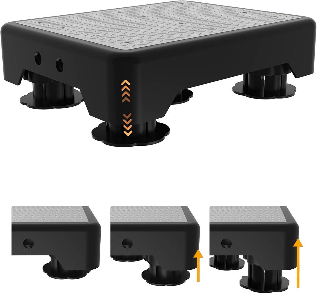 Adjustable Step Stool for Adults, Toddler Step Stools, 660 LBS Capacity Non-Slip Safety Step Platform for Elderly and Kids, Portable Stair Assist for Cars, Bedside, Kitchen, and Shower, Grey