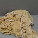 Obstal Fitted Round Table Cloth, Reversible Waterproof Stain Resistant Elastic Stretch Tablecloth, Wipe Clean Table Cover for Outdoor/Indoor Use, Fits Round Tables up to 48" - 56" Diameter, Champgane (Champagne)