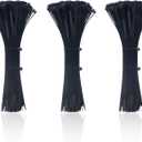 7 x 120 Pcs 8 Inch Cable Zip Tie, ORWUDIZ Multifunctional Tie, Nylon 66 Material, Tensile Strength 50 Lbs, Black, Cable Binding Classification, Suitable for Industrial, Outdoor, Home, Office Use
