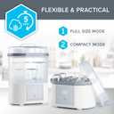 Chicco Advanced Electric Steam Sterilizer & Dryer for Baby Bottles, Feeding Accessories and More | Eliminates 99.9% of Germs | 4 Programming Options | 2 Configurations | Automatic Shut-Off