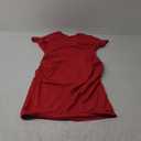 Missufeintl Women's Bodycon Ruched Short Sleeve T Shirt Midi Sundress Fitted Casual Dress (Large, Red)