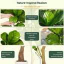 5ft Artificial Fiddle Leaf Fig Tree Tall Large Realistic Fake Ficus Lyrata Plant for Indoor Home Decor Office Living Room Floor Plant Modern Farmhouse Silk Tree 60 Inch Pet Safe Maintenance Free