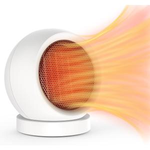 Desk Heater,600W Energy Efficient Desktop Heater for Indoor Use,Safe and Quiet for Bedroom Home Office Use(White)