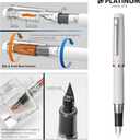 Platinum PNS-5000 3-3 Fountain Pen, Procion #3, Porcelain White, Medium Point