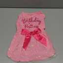 Dog Birthday Dress Dog Dress with Bowknot Tulle Birthday Princess Pet Clothes for Small Medium Large Dogs Girls Boys Cats Outfit Apparel