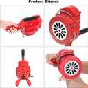 Sumnacon Hand Crank Siren Manual Operated Air Raid Siren with Foldable Handle for Sporting Events, Emergency Sturdy Waterproof Aluminum Alloy Tornado Sirens Portable Loud Volume Emergency Sirens, Red