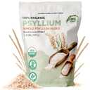 NaturaleBio Whole Psyllium Husk. 1.5lbs. 99% Pure Psyllium Seed Husks. Natural Fiber Supplement. USDA Organic Certified. Produced in India. Gluten Free, Keto, Paleo, Vegan Diets. Probiotics (24 Ounce (Pack of 1)), Best By 03, 2027