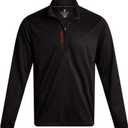 Spyder Mens Quarter Zip Pullover - Lightweight Fleece Quarter Zip Mens Pullover UPF 30 Athletic Moisture Wicking Sweatshirt (Medium, Black)