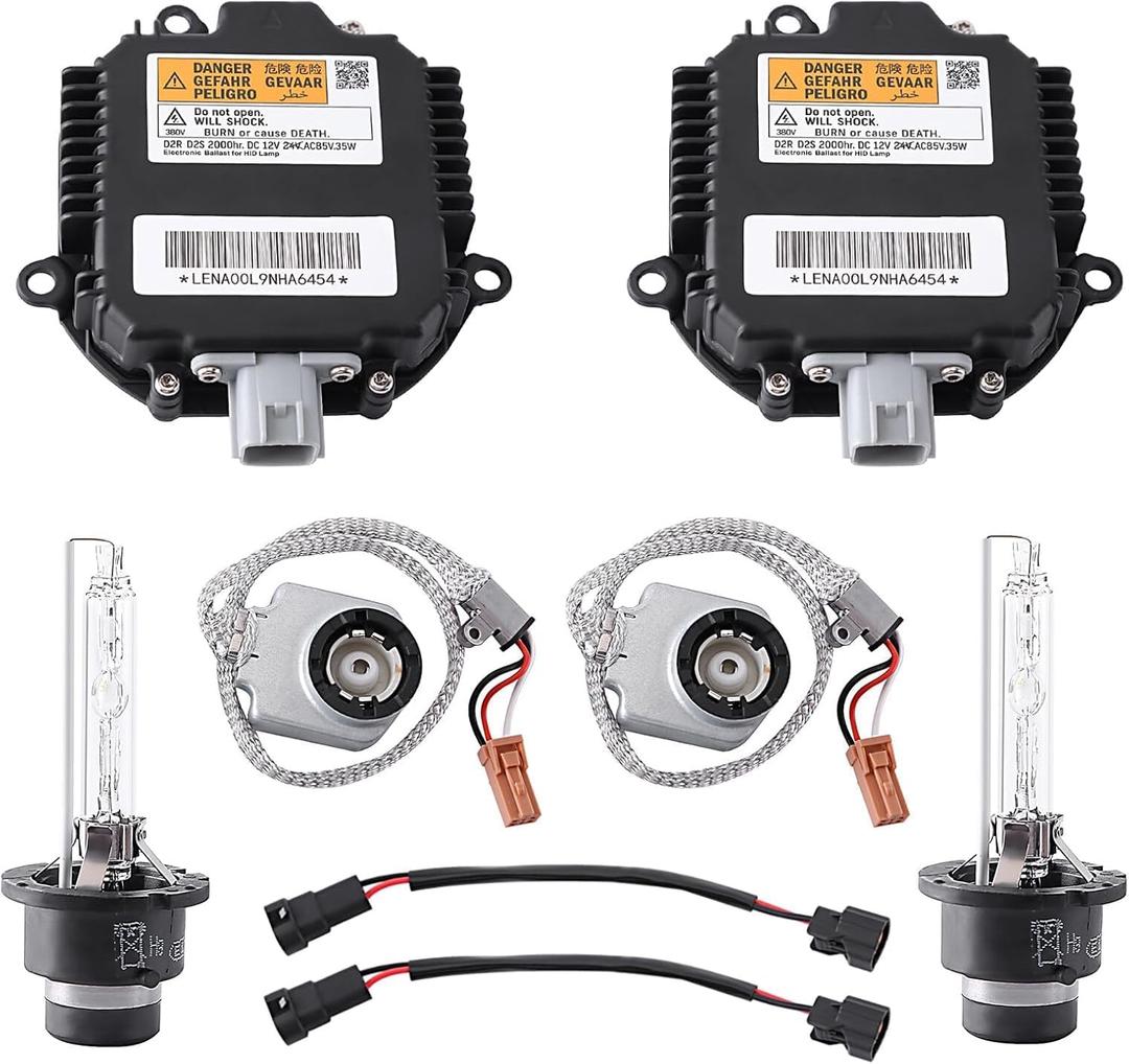 2 Sets 28474-89904 HID Xenon Headlight Ballast w/ Igniter & D2S Bulb for Nissan Altima, 350Z, Maxima, Murano, Rogue,for Infiniti G35, G37, FX35- Replaces 28474-8991A 28474-89907 NZMNS111LANA