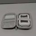 JCHPINE Silicone Cover and Hard Travel Case for JBL Go 4 Ultra Portable Bluetooth Speaker, Accessories for JBL Go 4 Pro Sound Bluetooth Speaker Stand Up Holder (White Case)