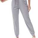 Yundobop Women's Joggers Pants Running Sweatpants with Pockets Drawstring Athletic Tapered Pants for Lounge, Yoga Dusty Grey, Size: M