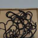 16 Pack Heavy Duty S Hooks with Safety Buckle - S Shaped Hooks for Hanging Plants, Clothes, Kitchen Utensils, Bags (Black)