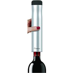 Rabbit Automatic Electric Corkscrew - Hands-Free Wine Opener with Integrated Foil Cutter, Rechargeable Cordless Electric Bottle Opener for All Cork Types - Barware Essential & Kitchen Tools (2 x 9.6 IN, Silver)