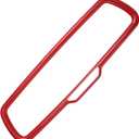 X AUTOHAUX Car Interior Rearview Mirror Cover Trims Decoration Accessory ABS Red for Dodge Challenger Charger for Ram