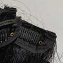 Kinky Straight Clip in Hair Extensions Real Human Hair 5 pcs 20Clips Yaki Straight Clip Ins 16Inch 110g Full Head Hair Extensions Brazilian Remy Hair Double Weft Natural, Black