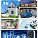 LongPlus 5MP 3K Window Camera with Night Vision, 2.4/5GHz WiFi Indoor Window Cameras for Home Security, Safeview Security Camera with Person/Car Detection, 24/7 Recording, 2-Way Audio, Easy Install