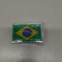 3 x Brazil Flag Sticker Emblem Brazilian Decal Car Chrome Flags, 2 Pack, 3 x 2 inches