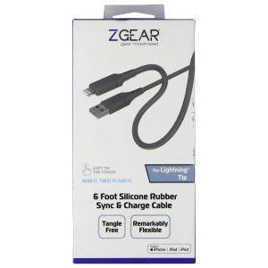 Zgear 6 Foot Silicone Rubber Sync 2 Pack