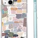 Christian Bible Verse Collage Case for iPhone 13,Aesthetic Vintage Jesus Quotes Pattern Case,Trendy Soft TPU Bumper Case Compatible with iPhone 13