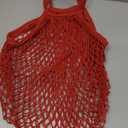 uxcell Reusable Mesh Produce Storage Bags Washable Net Portable Fruit and Vegetable Bag Cotton String Bags for Grocery Shopping (Red)