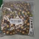 2PCS Christmas Wood Beads Garland 14.4 Feet Wooden Bead Garland Boho Ornaments for Christmas Tree, Xmas Vintage Rustic Farmhouse Round Craft Bead Hanging Holiday Decorations(Gold) (2pcs 7.2Ft)