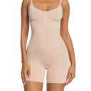 SHAPERX Shapewear for Women Tummy Control Open Bust Thigh Slimmer Body Shaper size XXL Beige