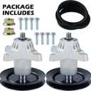 2 Pack 918-04197B Spindle Assembly with 954-04062 Deck Belt Replaces MTD/Cub Cadet 918-04197B, 918-04197, 918-04197A, 618-04197, 618-04197B, 918-0427, 918-0427C, 618-0427, 618-0324