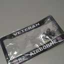 2PCS Matte Black License Plate Frames Compatible with 82nd Airborne 2 Holes Solid Aluminum Veteran License Plate Holders for US 82nd, Universal Car Frames and Screws