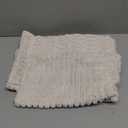 MIULEE Pack of 2 Corduroy Decorative Throw Pillow Covers 16x16 Inch Soft Boho Striped Pillow Covers Modern Farmhouse Home Decor for Sofa Living Room Couch Bed Cream White