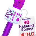 Move2Play, Kids Karaoke Microphone | Includes Bluetooth & Pre-Loaded Songs | Birthday Girls Present for All Ages, 2, 3, 4, 5+ Year Old Girls, Boys & Toddlers (Purple)