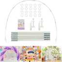 13ft Table Balloon Arch Kit, Balloon Arch Stand Frame for Different Size Tables Graduation Wedding Birthday Baby Shower Party Decorations(White)