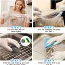 3 x Oven Rack Cleaner Bags Kit Heavy Duty Reusable Oven Rack Soaking Cleaner Bags in 3 Sizes with Gloves Steel Wool Sponges Cleaning Cloths for Deep Degreasing Household Maintenance