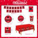 Graduation Decorations class of 2026 Gatherfun Congrats Grad Party Dinnerware Set Red Disposable Paper Plates Napkins Cups Tablecloth Banner for Graduation Decorations 2026 deals, Serve 25