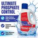 Phosphate Remover Pool Chemicals, 3 L, Pool Phosphate Remover, Swimming Pool Chemicals, Easy Cap Measure, ppb Dosing Guide, BubbyShine