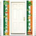 Ledinca St. Patrick's Day Door Banner Decorations 2 Pack, 72" x 12" St Patricks Day Irish Porch Signs, Shamrock Leprechaun Lucky Hanging Banners for Home Wall Front Porch Indoor Outdoor Party Decor