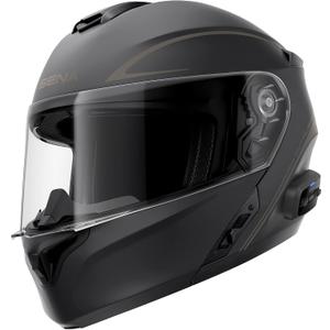 Sena Outrush R Bluetooth Modular Motorcycle Helmet with Intercom System (Matte Black, M) (Black, M)