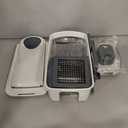 Mueller Pro-Series All-in-One, 12 Blade Mandoline Slicer for Kitchen, Food Chopper, Vegetable Slicer and Spiralizer, Cutter, Dicer, Grater, Kitchen Gadgets Sets with Container, White Sand/Gray