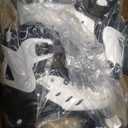 Kuxuan Skates Roller Skates for Girls and Boys Kids, 4 Sizes Adjustable Fun Kids Toddler Rollerskates with Light up Wheels for Teens Women Indoor Outdoor (Medium, White)