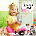 Leitee 16 Pcs Cat Stuffed Animals Bulk Party Favor 5 Inch Kitten Plush Toy Assorted Cute Cat Plush Stuffed Gift Small Fluffy Animal Toy for Birthday Adopt Pet Classroom Party Favor(Lovely Style)