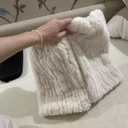 MANGMAO Fuzzy Leg Warmers Y2k Fairy Grunge Fur Leg Warmers Women Fluffy Cute Stocking Socks Aesthetic Accessories (White)