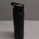HASLE OUTFITTERS Insulated Water Bottle 22 oz Double Wall Stainless Steel Water Bottle Wide Mouth with Straw Lid & Spout Lid Keeps Cold or Hot(Black,1)