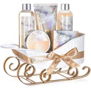 Gift Baskets for Women, Body & Earth Gift Set with Jasmine & Honey Scent Includes Bubble Bath, Hand Cream, Holiday Gift Baskets, Bath and Body Gift Sets for Women, Happy New Year Gifts 2028/06