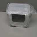 YORY 3 cup Plastic Food Storage Containers with Lids Nestable Freezer Dishwasher Safe Rectangle Container Set,5-Pack